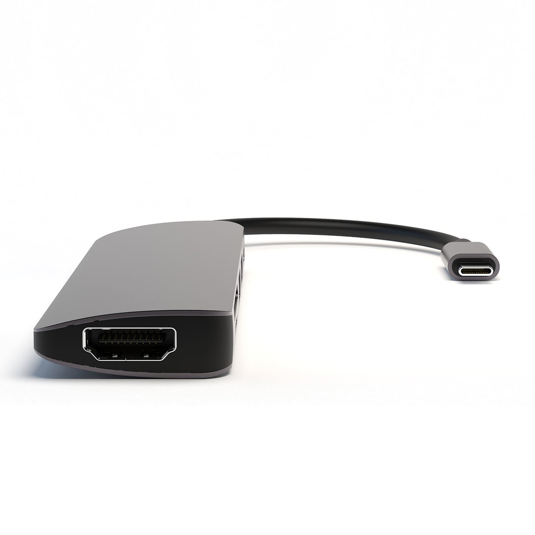 Der 4smarts 6in1 USB-C Hub bietet einen 4K HDMI Anschluss mit 30Hz Bildwiederholrate.