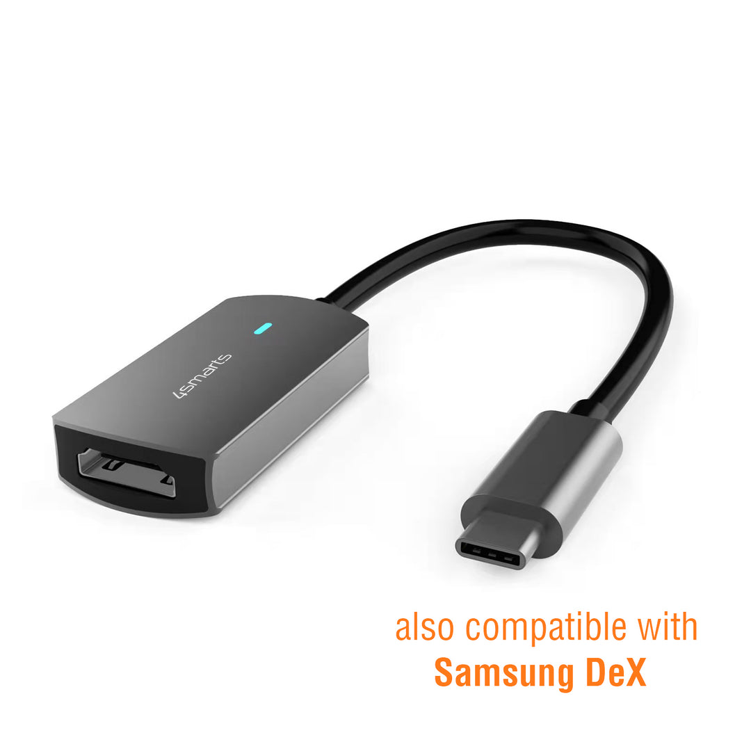 Der 4smarts USB-C to HDMI 4K Adapter aktiviert automatisch den "DeX" Desktop Modus auf kompatiblen Samsung Smartphones.