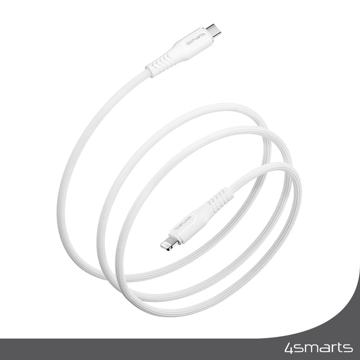 Mit dem 4smarts USB-C auf Lightning Kabel RapidCord PD mit 30W erhältst du ein verlässliches und sicheres Kabel für alle Apple Lightning Devices.
