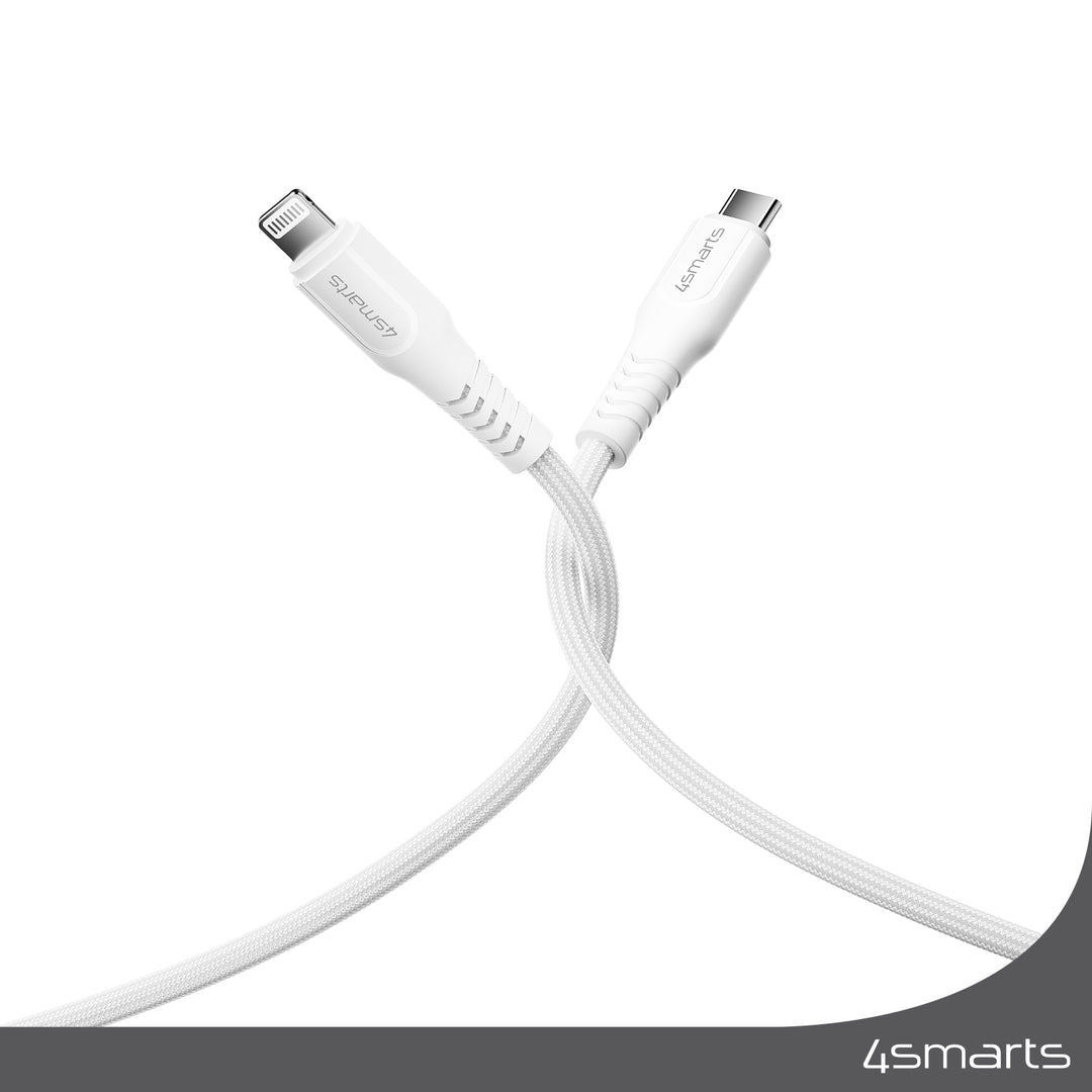 Schließe dein Apple Gerät einfach mit dem 4smarts USB-C auf Lightning Kabel RapidCord PD mit 30W an deinen Computer an und übertrage Daten während des Ladevorgangs.