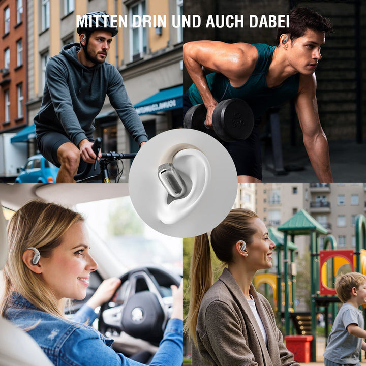 Open-Ear Bluetooth Kopfhörer SkyBuds AI Screen, beige