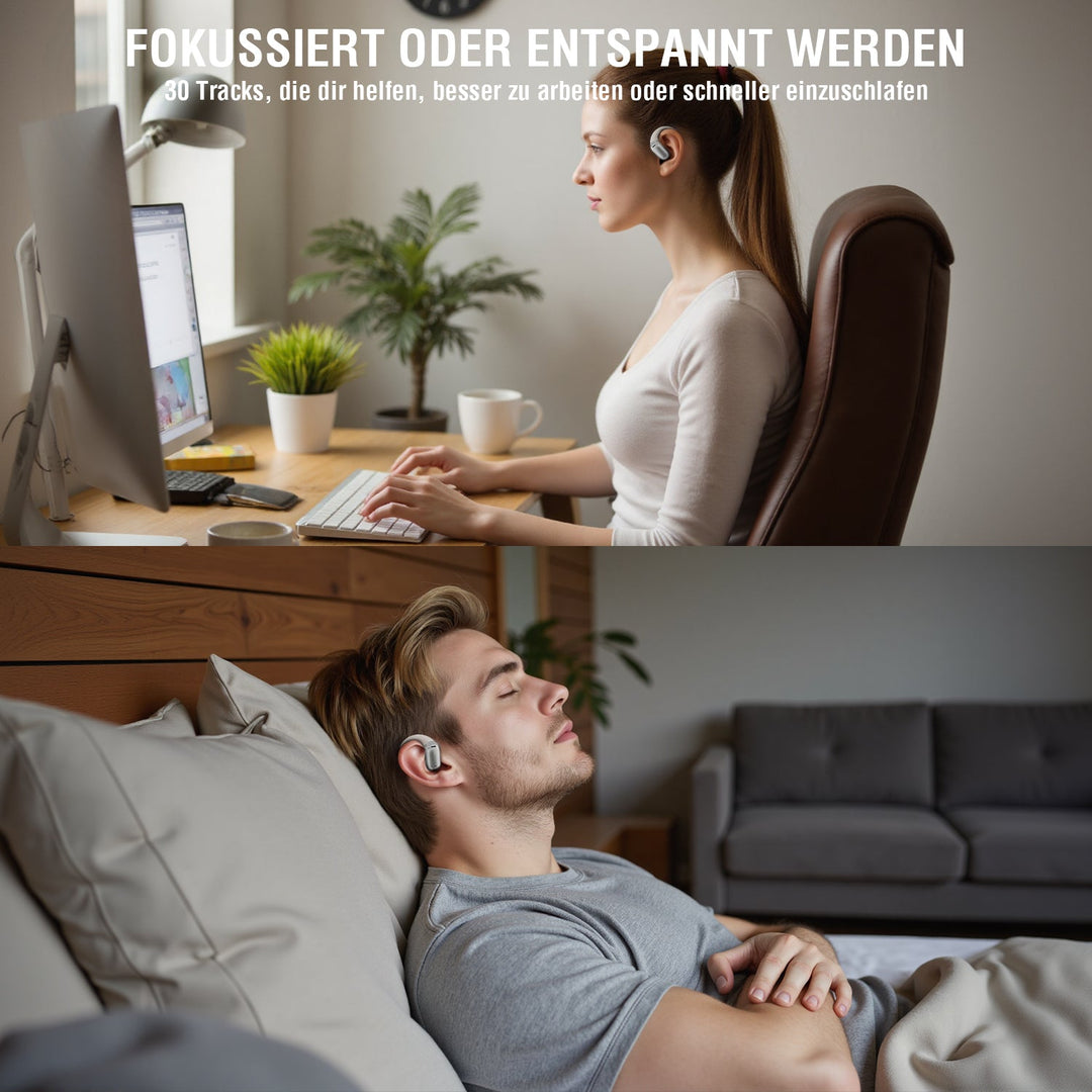 Open-Ear Bluetooth Kopfhörer SkyBuds AI Screen, beige