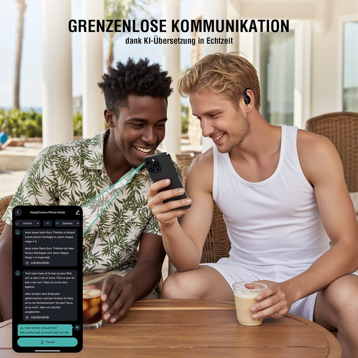 Open-Ears Bluetooth Kopfhörer SkyBuds AI Screen, schwarz