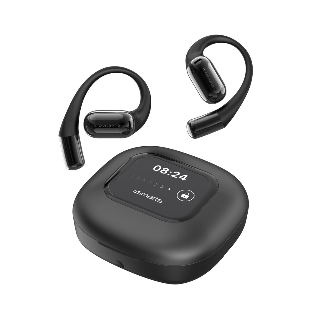Open-Ears Bluetooth Kopfhörer SkyBuds AI Screen, schwarz