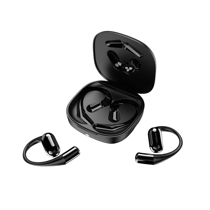 Open-Ears Bluetooth Kopfhörer SkyBuds AI Screen, schwarz