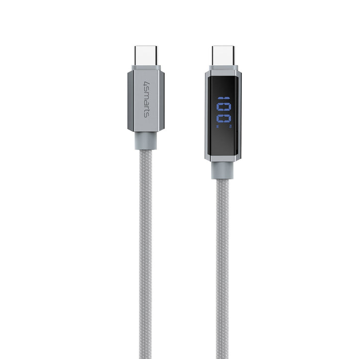 USB-C Kabel DigitCord 100W 1,5m, grau