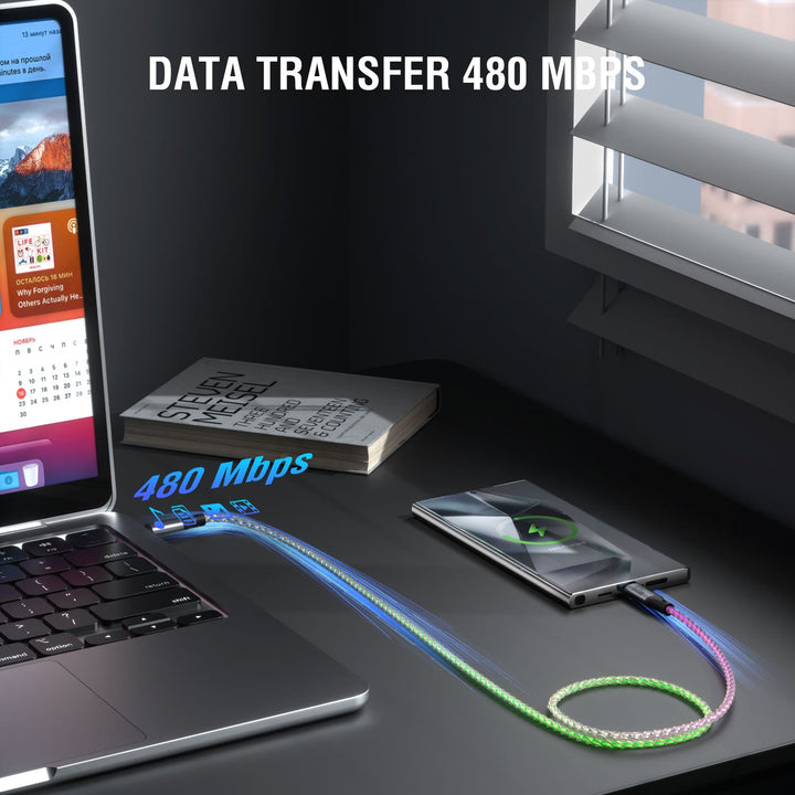 USB-C Kabel RGBCord 60W 1,5m