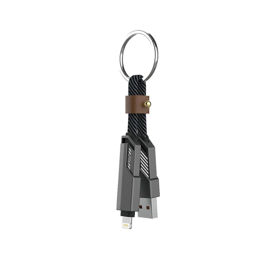 USB-C Kabel ComboCord Flat 240W, 1.5m und Keyring Kabel, graphit