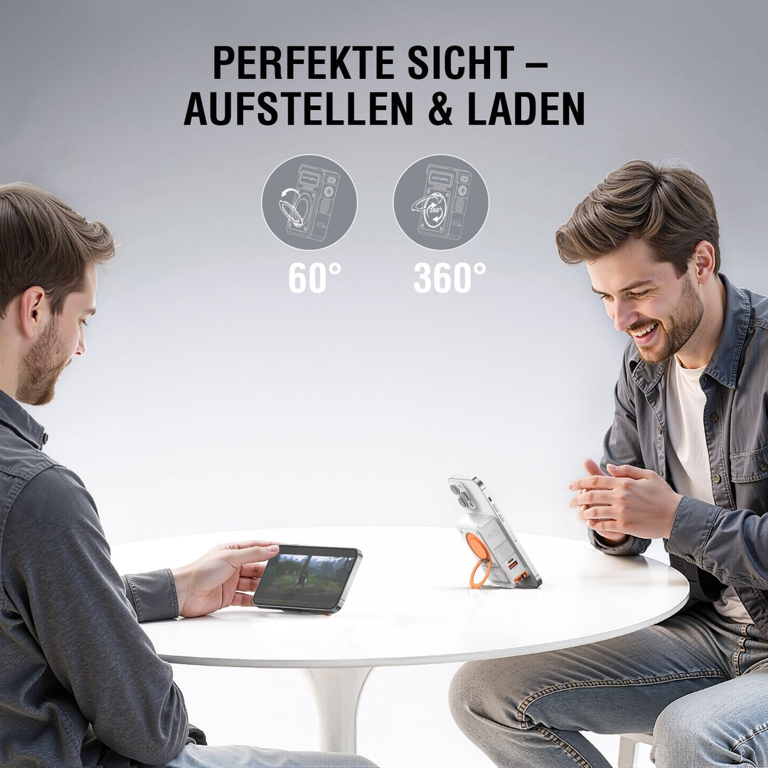 6in1 Hybrid Charger, Wireless Powerbank, weiß - 4smarts