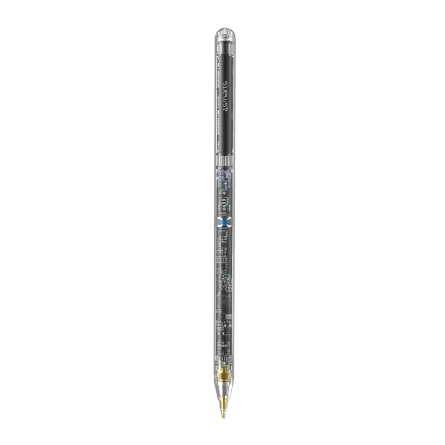 Aktiver Eingabestift Pencil Pro Lucid in transparentem Design, zeigt das Innenleben des Stiftes mit innovativen Technologien und hochwertiger Verarbeitung.