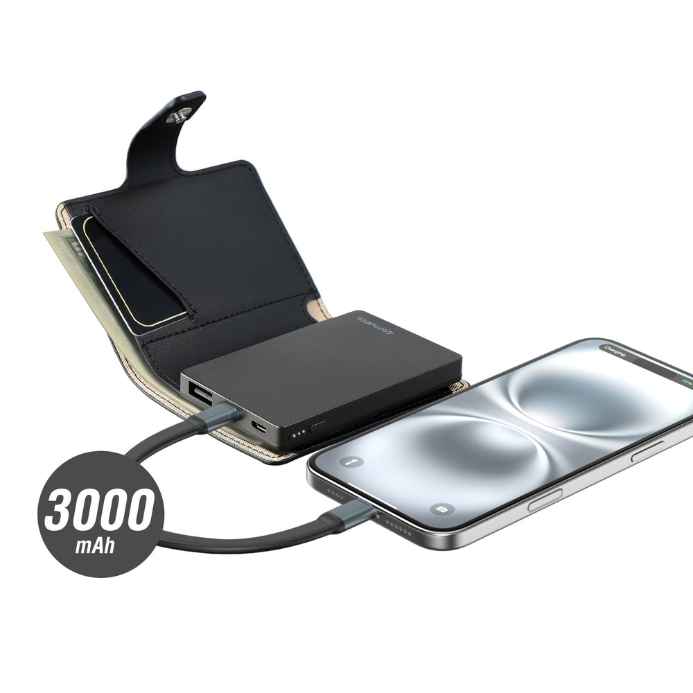 Powerbank PowerWallet 3000mAh, schwarz - 4smarts