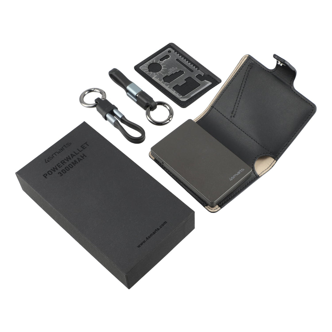 Powerbank PowerWallet 3000mAh, schwarz - 4smarts