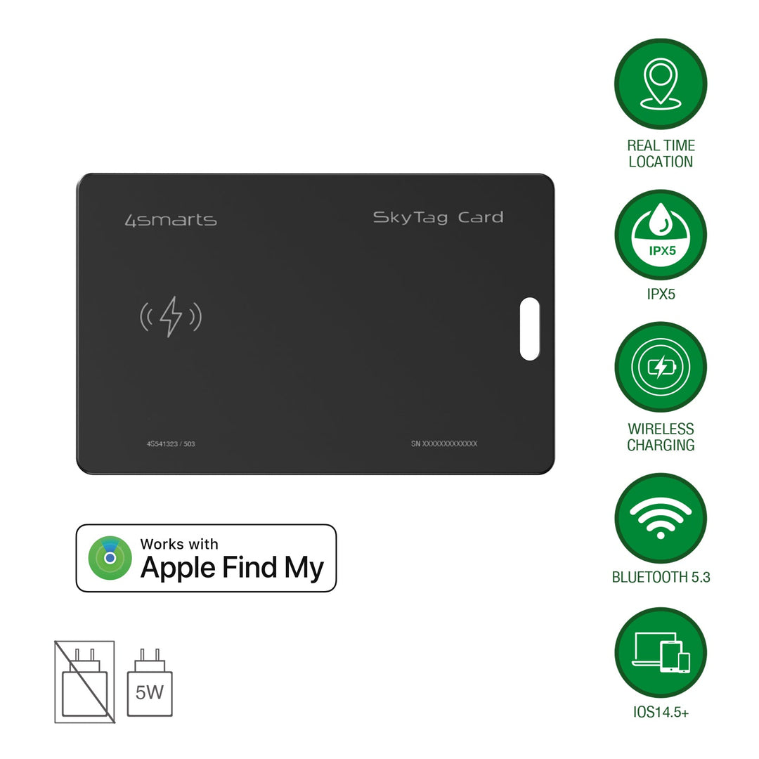 Standort - Finder SkyTag Card ReCharge, schwarz - 4smarts