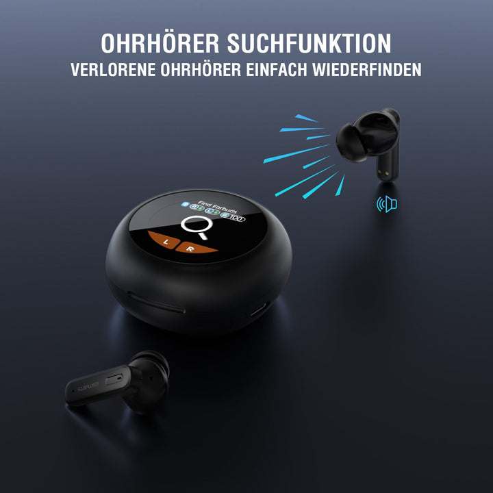 TWS Bluetooth Kopfhörer SkyBuds Screen ANC, schwarz - 4smarts