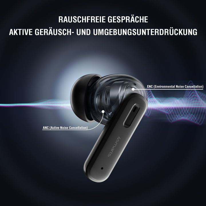 TWS Bluetooth Kopfhörer SkyBuds Screen ANC, schwarz - 4smarts