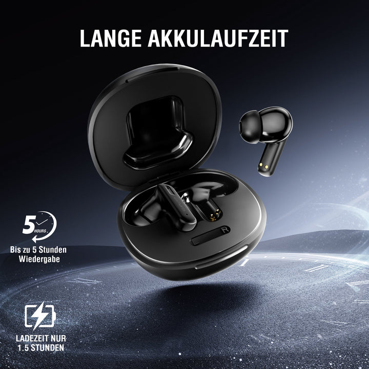 TWS Bluetooth Kopfhörer SkyBuds Screen ANC, schwarz - 4smarts