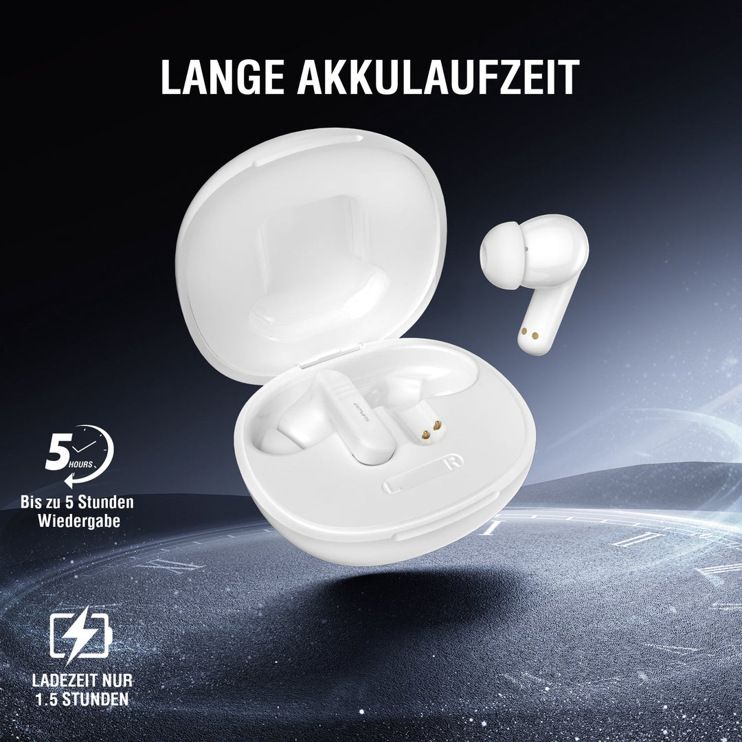 TWS Bluetooth Kopfhörer SkyBuds Screen Pro ANC, weiß - 4smarts