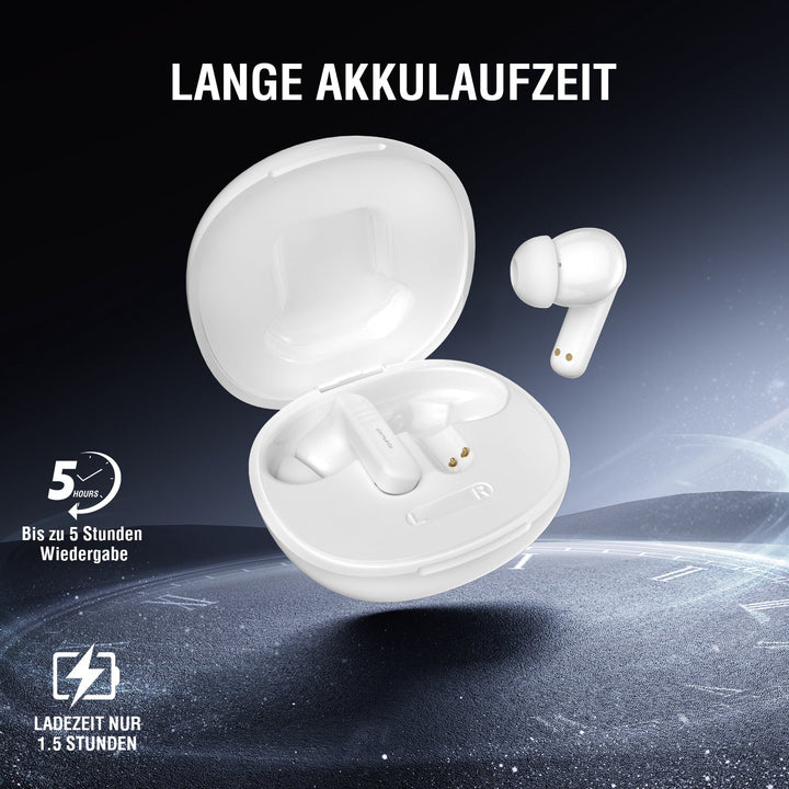 TWS Bluetooth Kopfhörer SkyBuds Screen Pro ANC, weiß - 4smarts