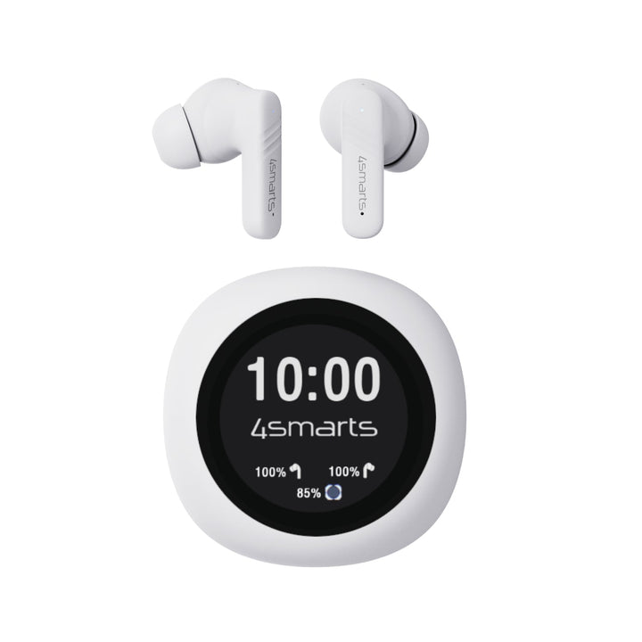 TWS Bluetooth Kopfhörer SkyBuds Screen Pro ANC, weiß - 4smarts