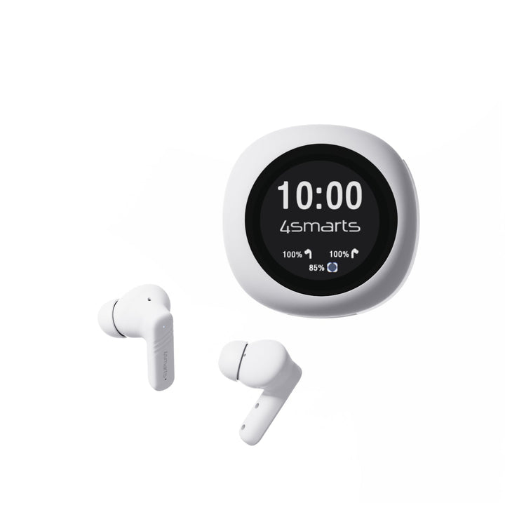 TWS Bluetooth Kopfhörer SkyBuds Screen Pro ANC, weiß - 4smarts